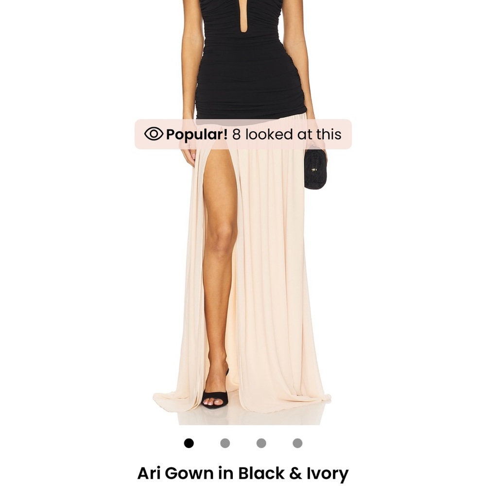 Lovers + Friends Black and Cream Maxi Dress